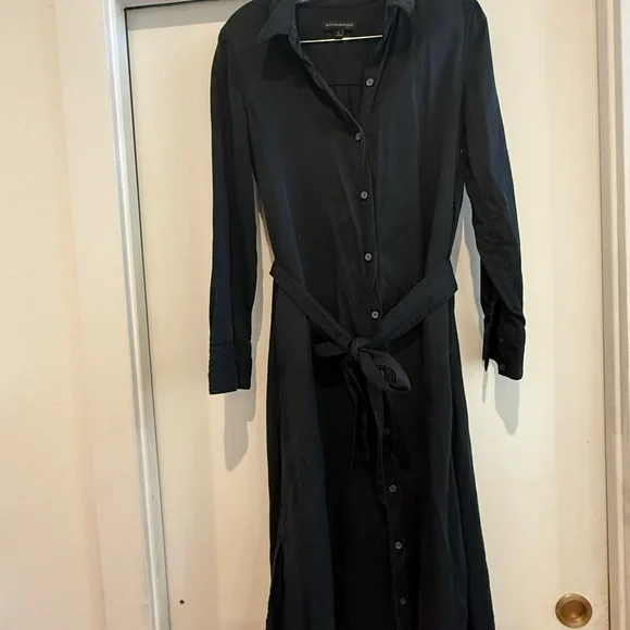 Banana Republic Black Midi Dress Size Small Workplace Approved - Picture 2 of 4